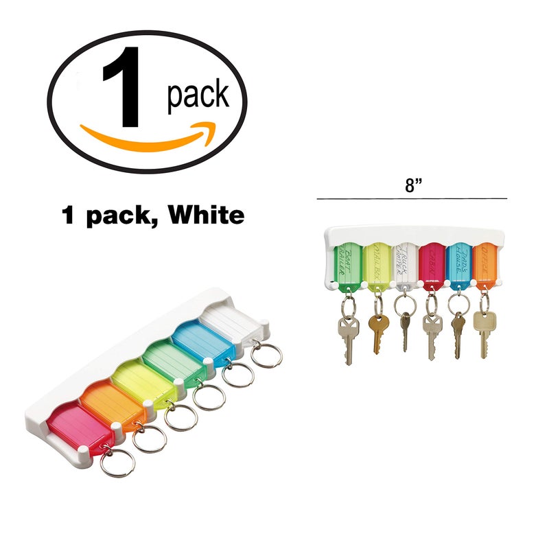 Lucky Line Key Tag Rack with 6 Tags, Multi Color (60560) - Image 3